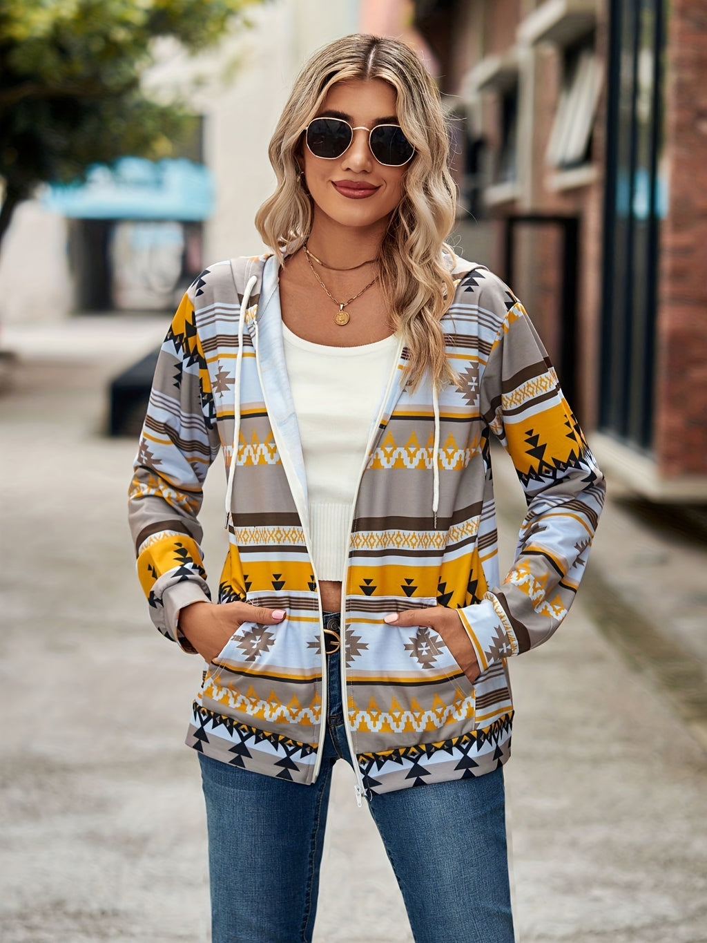 Bedruckter Hoodie für Damen