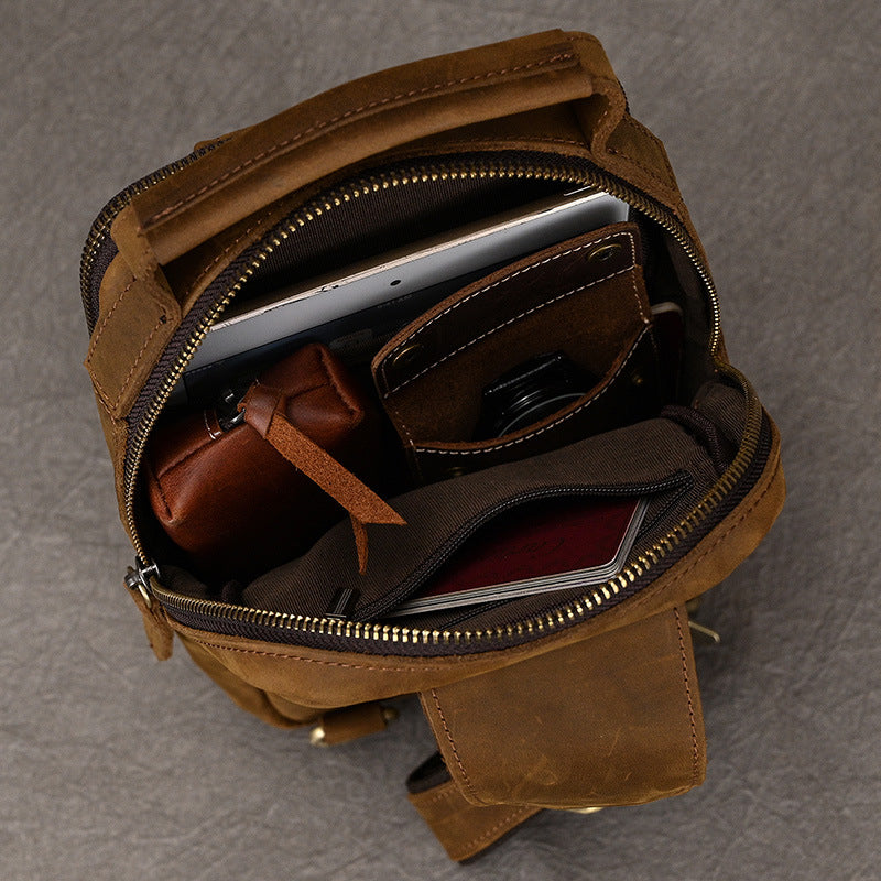 Männliche Crossbody-Tasche aus Vollschale – Bild 4 | LuxeStyle