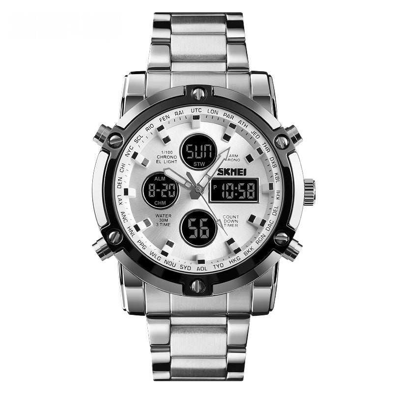 Stahlarmband-Uhr mit Quarzwerk – Silberschale – Bild 8 | LuxeStyle