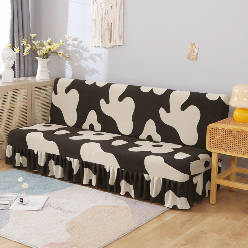 Stretch-Sofabezug für Schlafsofas mit Rocksaum – Ansicht 7