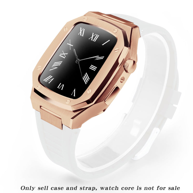 Smartwatch-Gehäuse aus Metall mit Kautschukarmband – Bild 2 | LuxeStyle