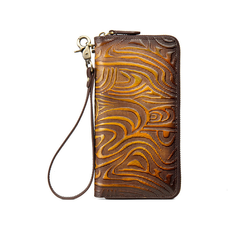 Lange Cowhide Ledergeldbörse – Bild 5 | LuxeStyle