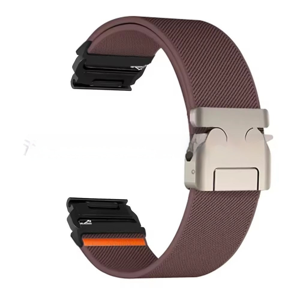 Elastisches Nylon-Armband mit Schirmverschluss 22/26 mm