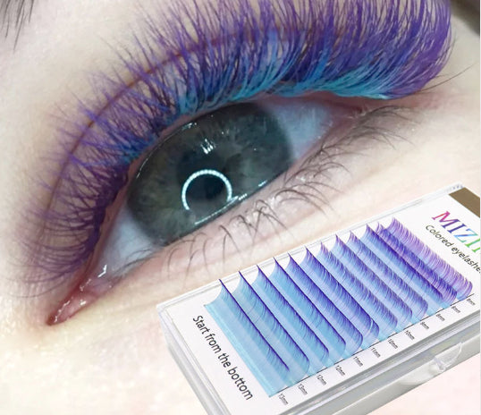 Farbige Wimpern Two-Tone Gradient 007 Purple