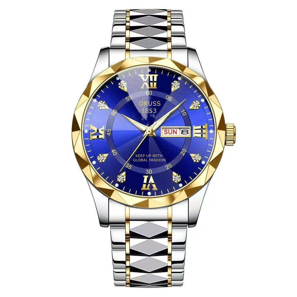 Herren-Quarz-Armbanduhr