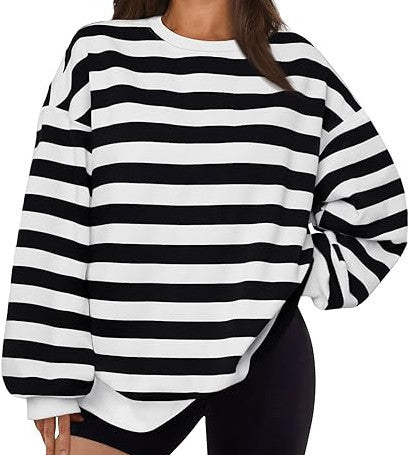 Striped Pullover mit lockerer Passform