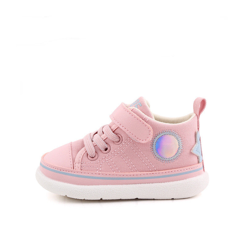 Kinder High-Top Canvas-Sneakers mit Klettverschluss – Bild 8 | LuxeStyle