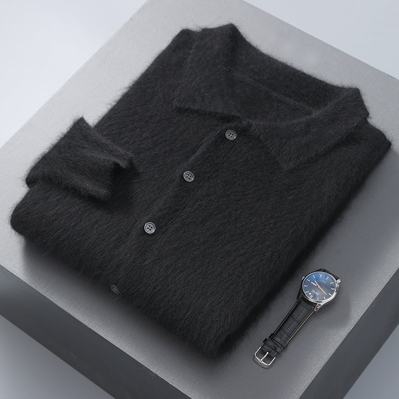 Herren Strickjacke mit Polokragen – Bild 4 | LuxeStyle