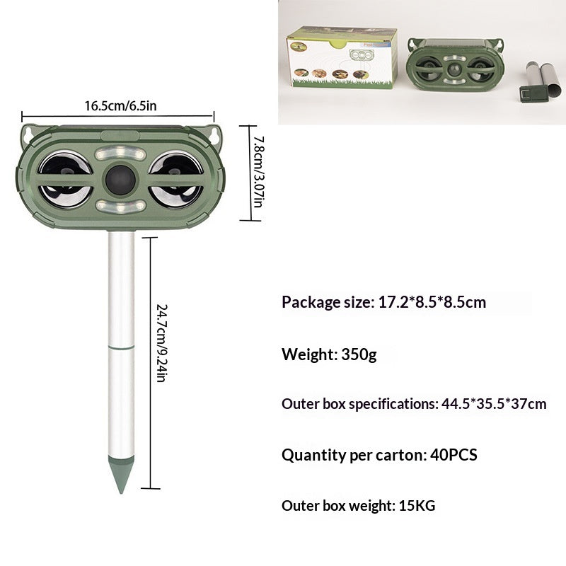 Solar Ultraschall Tier- & Vogelabwehr