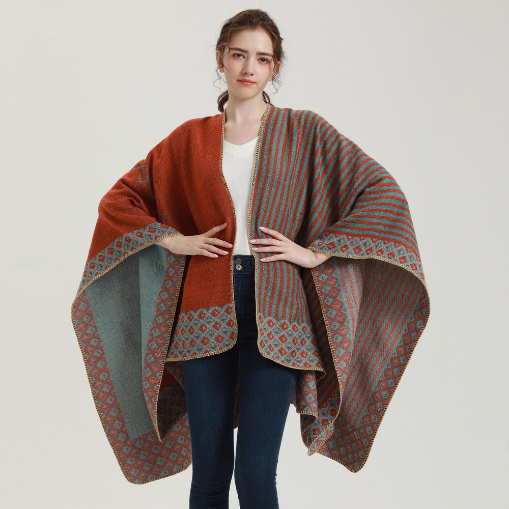 Herbst‑Winter‑Schal in geometrischem Muster – Bild 8 | LuxeStyle