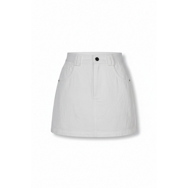 Denim Skort mit Anti-Expositions-Design
