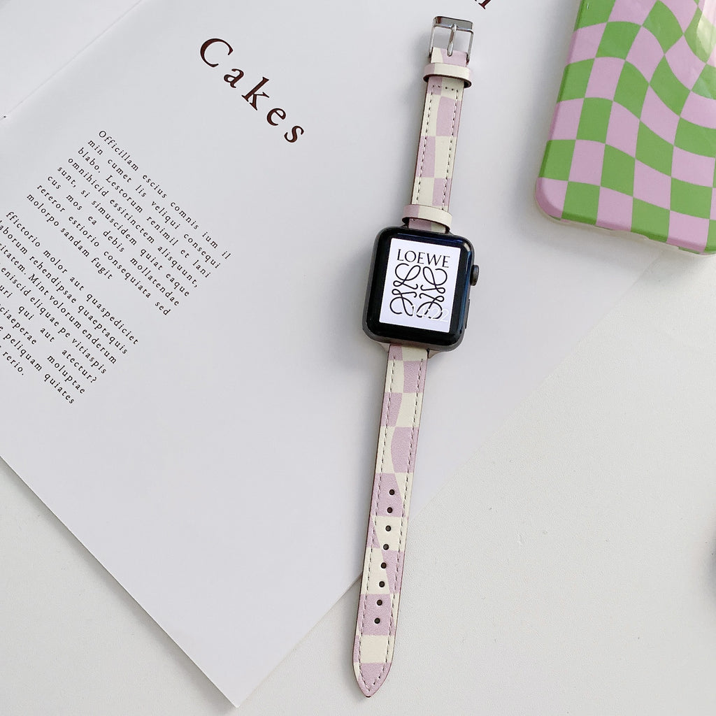 Gestreiftes Lederarmband für Apple Watch – Bild 6 | LuxeStyle