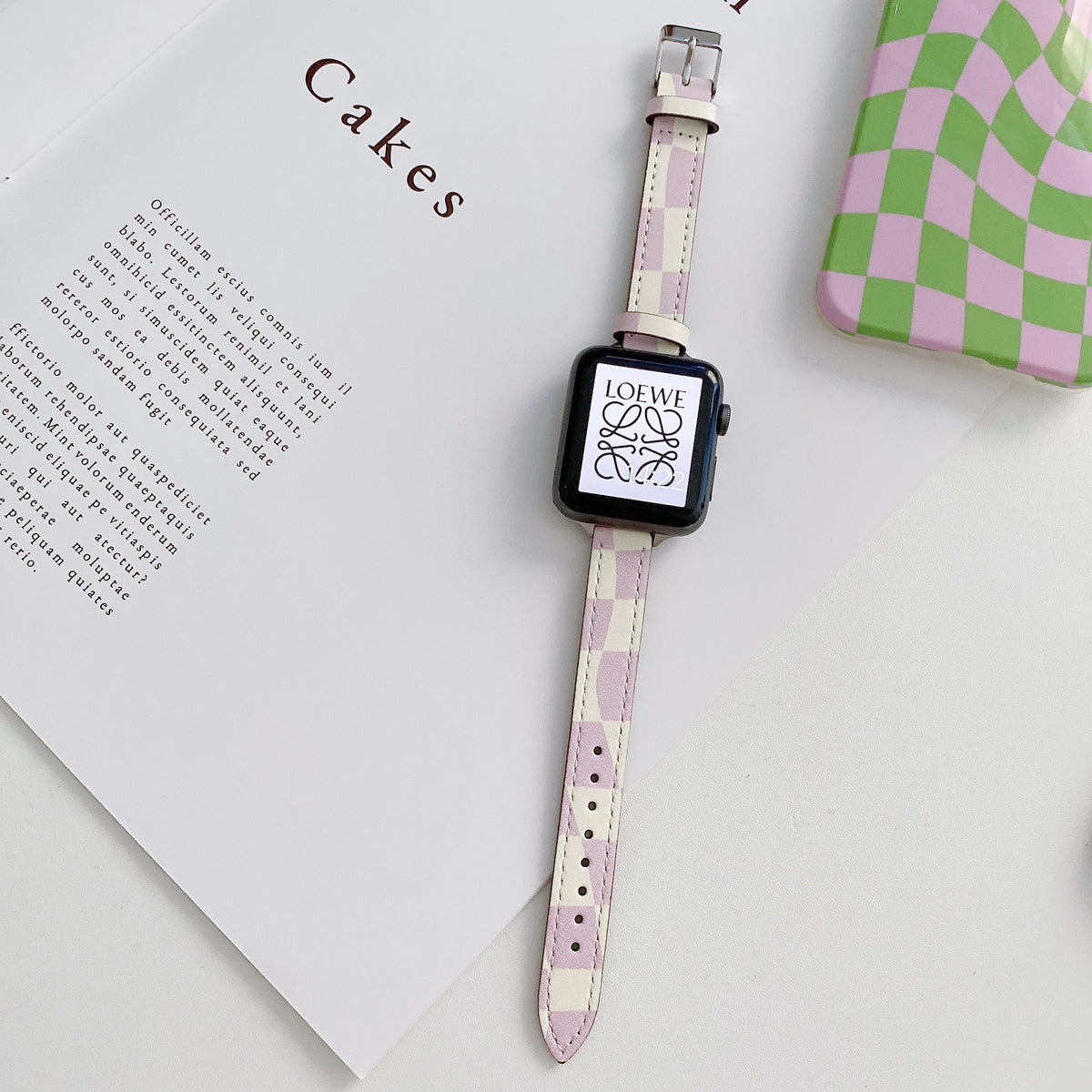 Gestreiftes Lederarmband für Apple Watch – Bild 6 | LuxeStyle