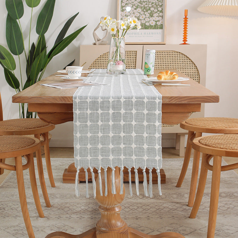 Tischläufer Baumwolle-Leinen, Modern Minimalistisch | LuxeStyle