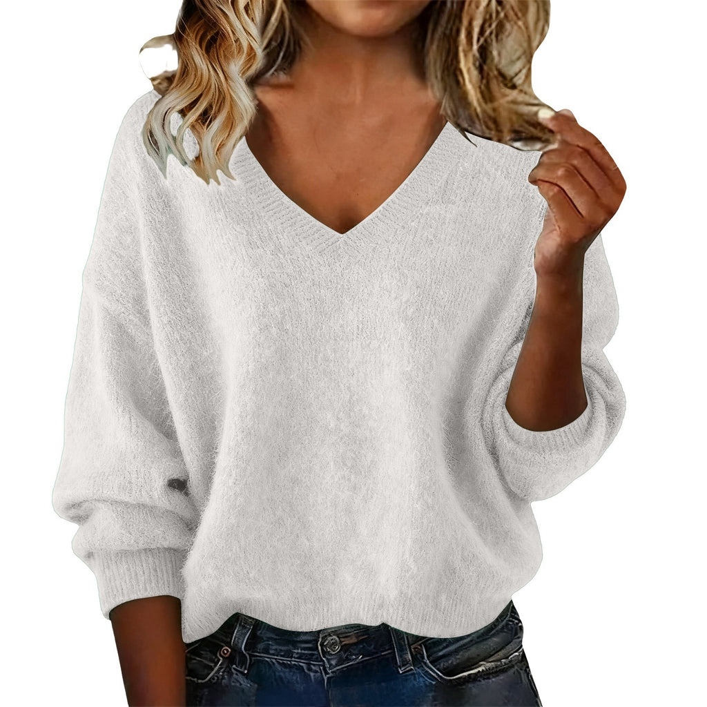 V-Neck Strickpullover für Damen
