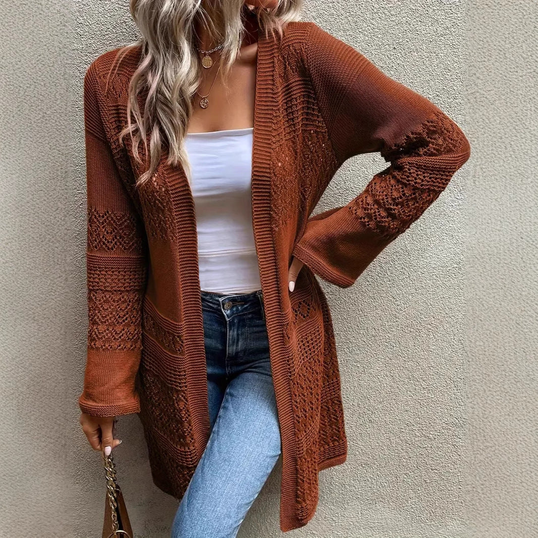 Eleganter Damen-Cardigan mit Lochmuster