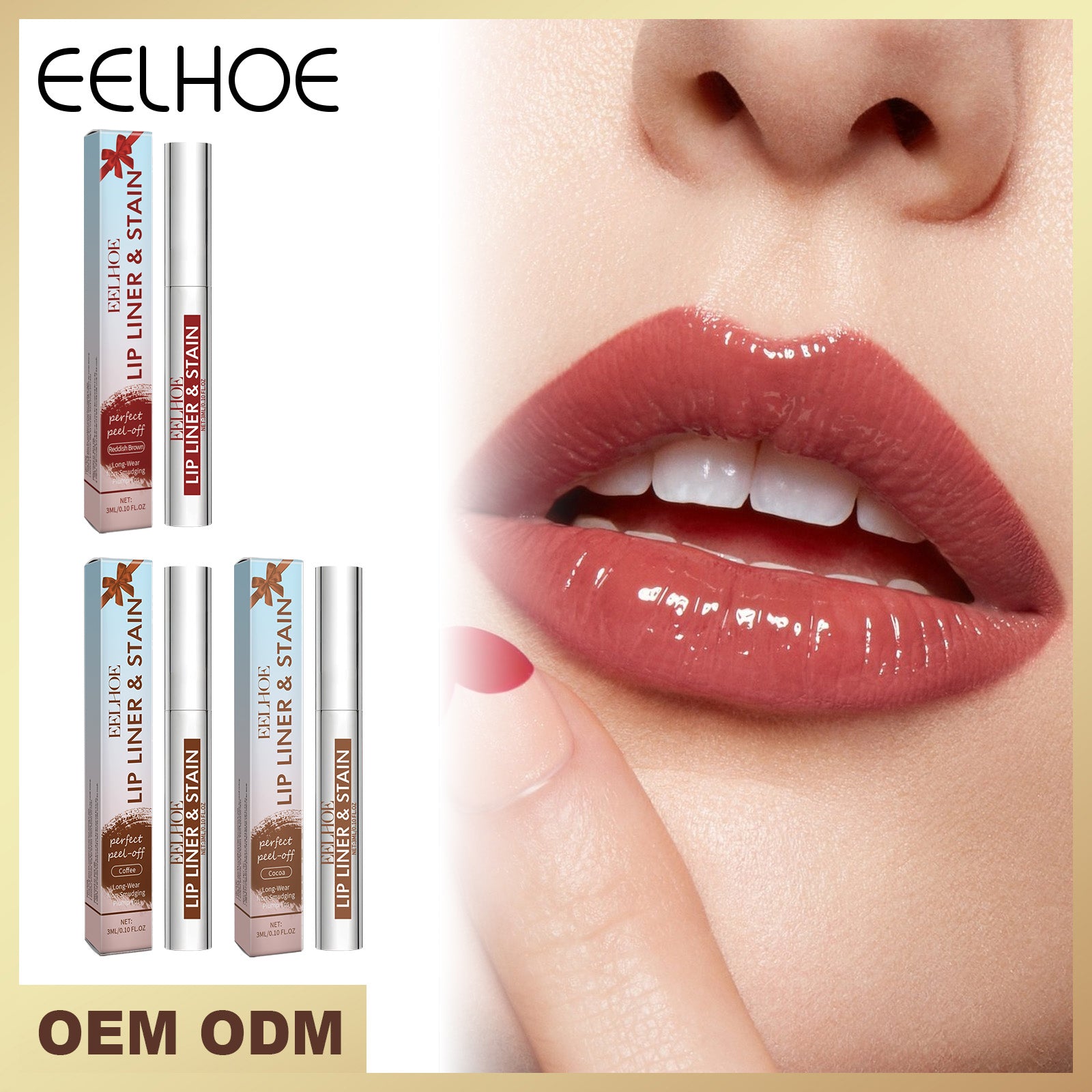 Peel-off Lip Gloss Rotbraun 3ml – Ansicht 4