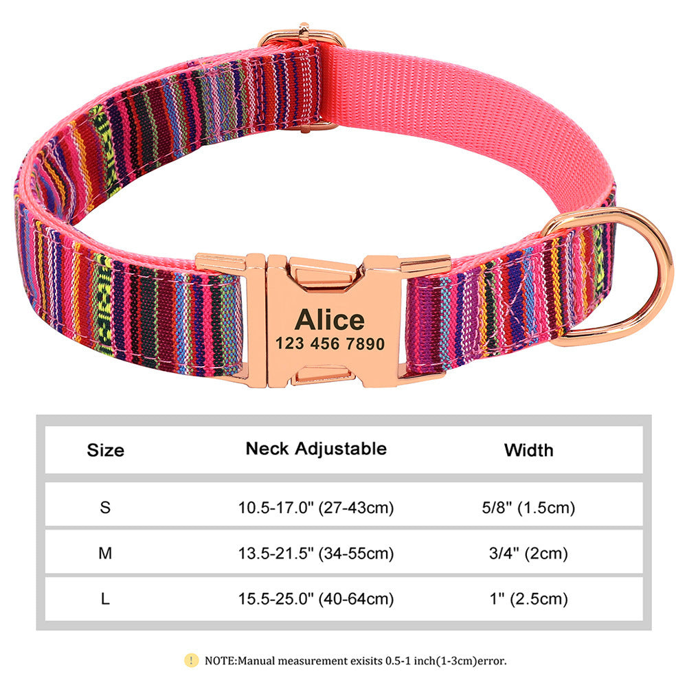 Personalisiertes Nylon-Halsband für Haustiere – Bild 2 | LuxeStyle