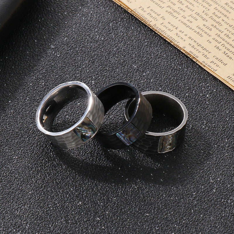 Herren Titan-Ring Stahl Vintage
