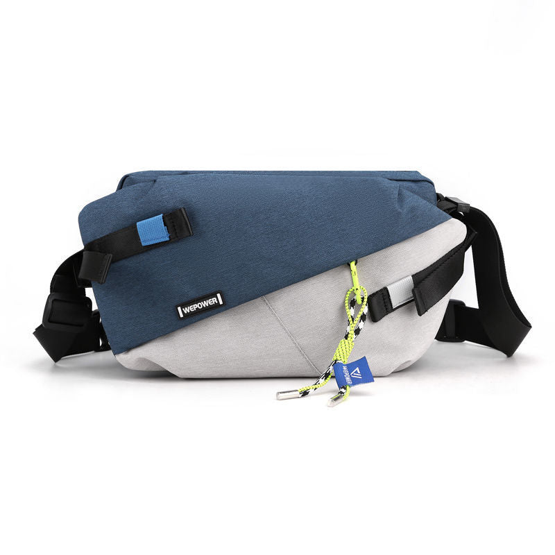 Crossbody Messenger Bag aus Nylon, blau – Bild 7 | LuxeStyle