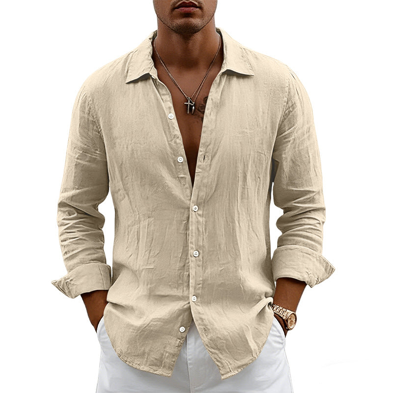 Leichter Leinen-Cardigan mit Reverskragen – Bild 10 | LuxeStyle