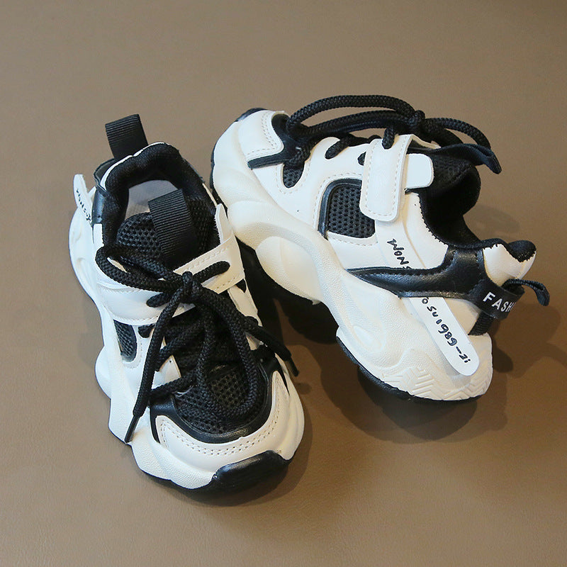 Weiche Sneakers für Kinder – Schwarz, Rosa, Khaki