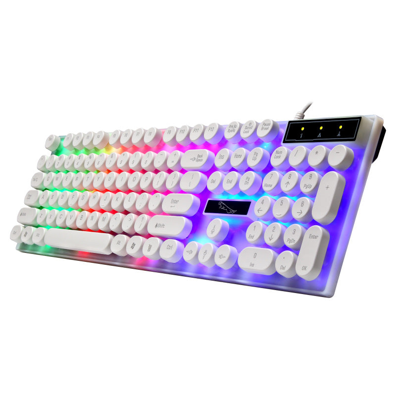 Wasserdichte RGB-Gaming-Tastatur mit Glaspanel