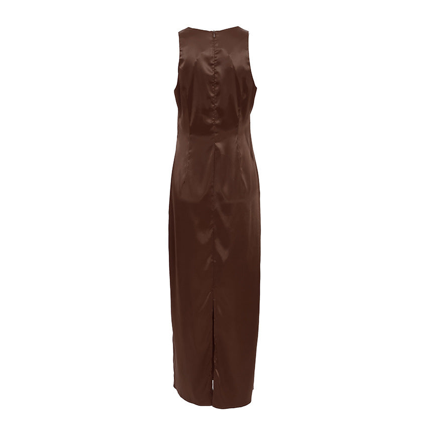 Elegantes Satin-Kleid mit geradem Schnitt