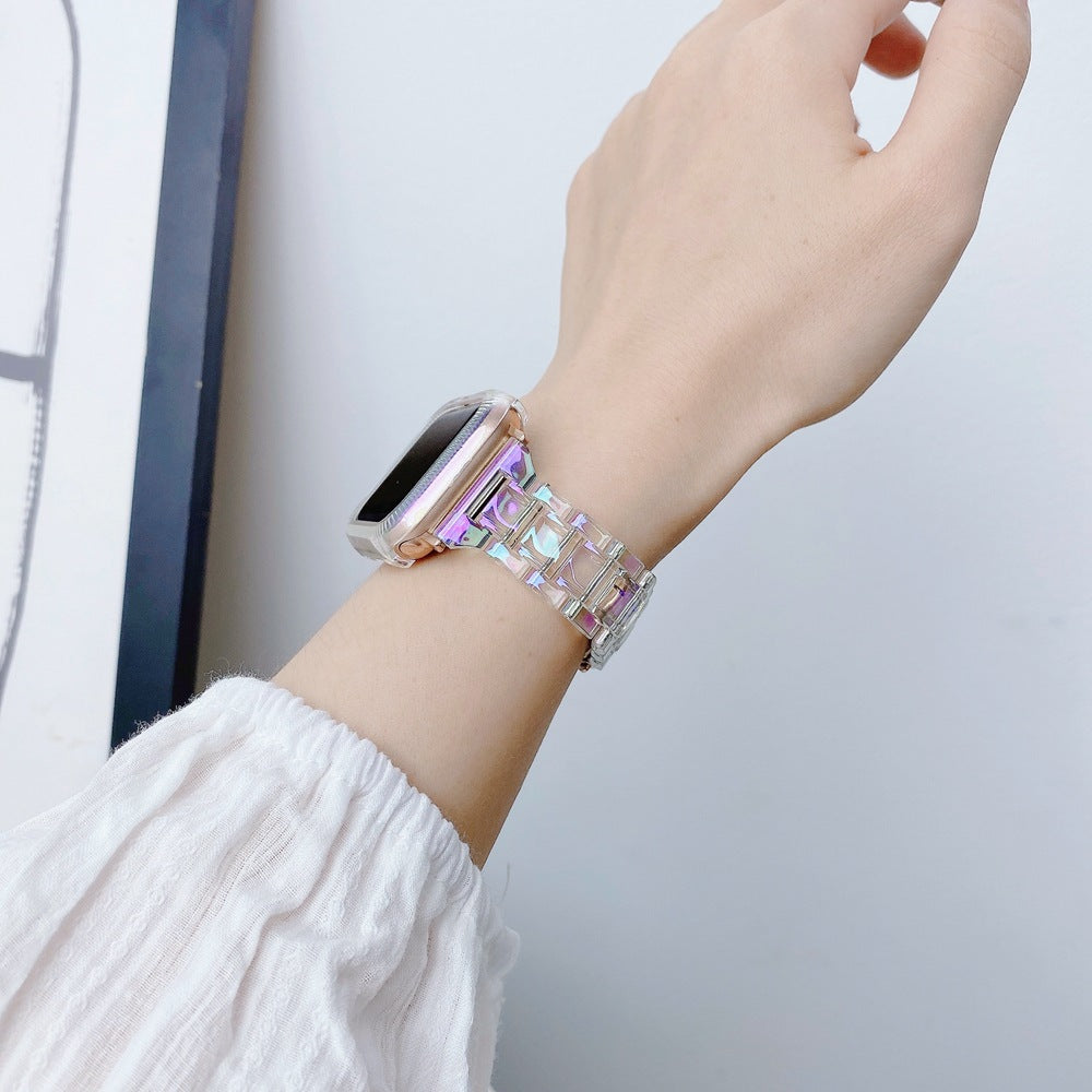 Smartwatch mit farbigem transparentem Armband – Bild 4 | LuxeStyle