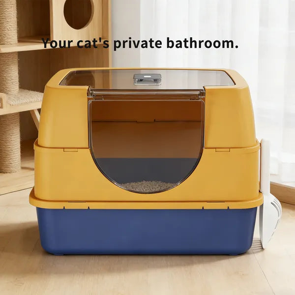 Geräumige Katzentoilette mit Geruchsverschluss