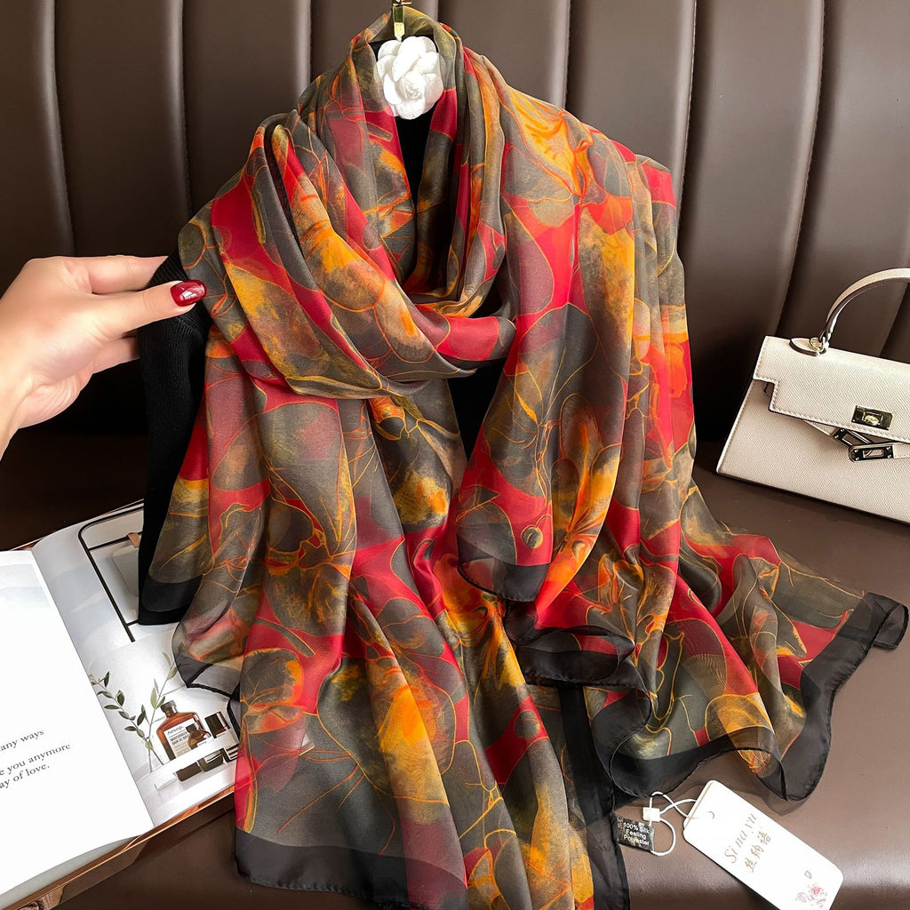 Seidenschal mit Druck und UV-Schutz | LuxeStyle