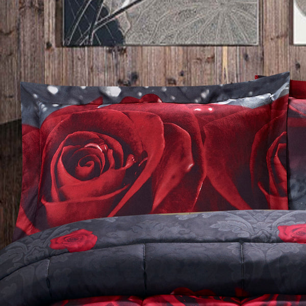 3D Comforter Set «Rose Love»