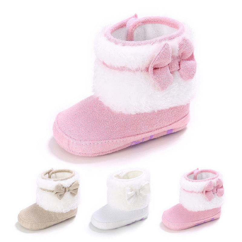 Baby Mädchen Plüsch-Lauflernschuh – Bild 11 | LuxeStyle