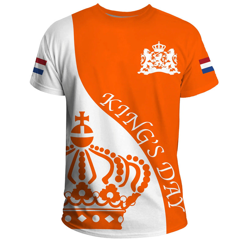 Herren T-Shirt mit Hollandflaggen-Print – Bild 12 | LuxeStyle