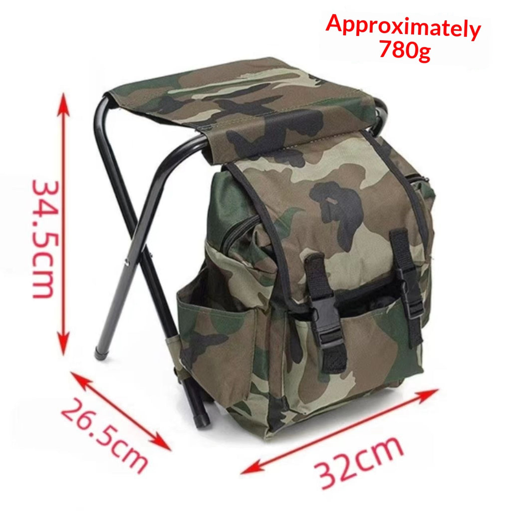 Klappbarer Rucksack-Stuhl Camouflage – Bild 3 | LuxeStyle