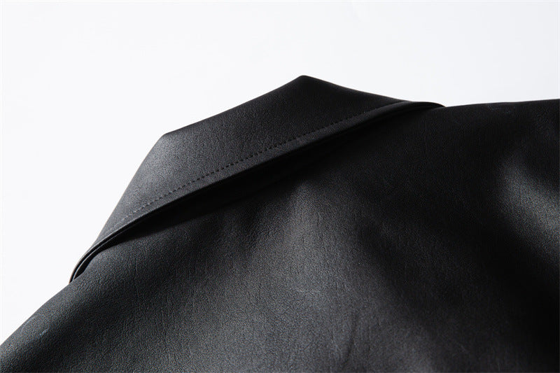 Matte PU Lederjacke für Herren