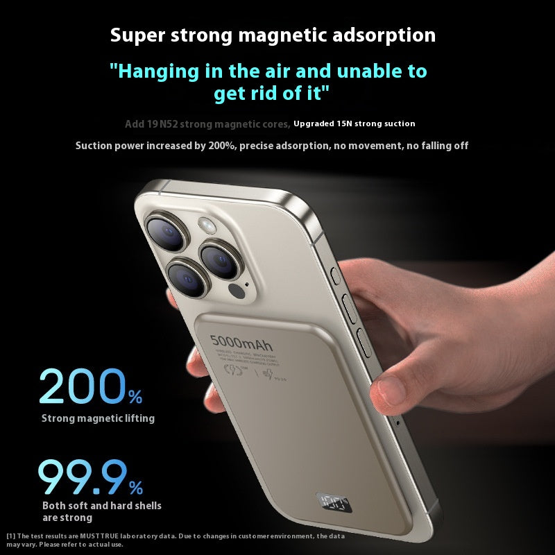 Magnetische Wireless Powerbank mit Digitalanzeige