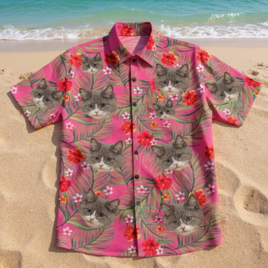 Hawaiihemd mit Hibiskus- und Palmenblatt-Print – Bild 4 | LuxeStyle