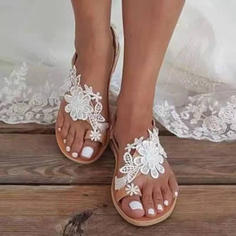 Bohemian Sandalen mit Perlen & Blumen – Bild 8 | LuxeStyle