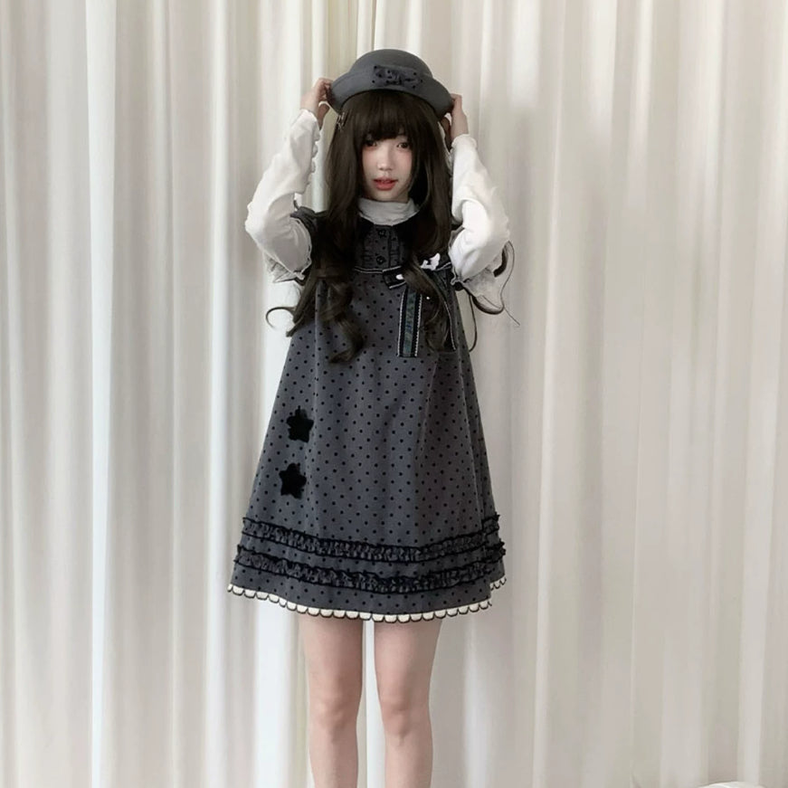 Polka-Dot-Japaneseschleife Kurzärmliges Kleid – Bild 3 | LuxeStyle
