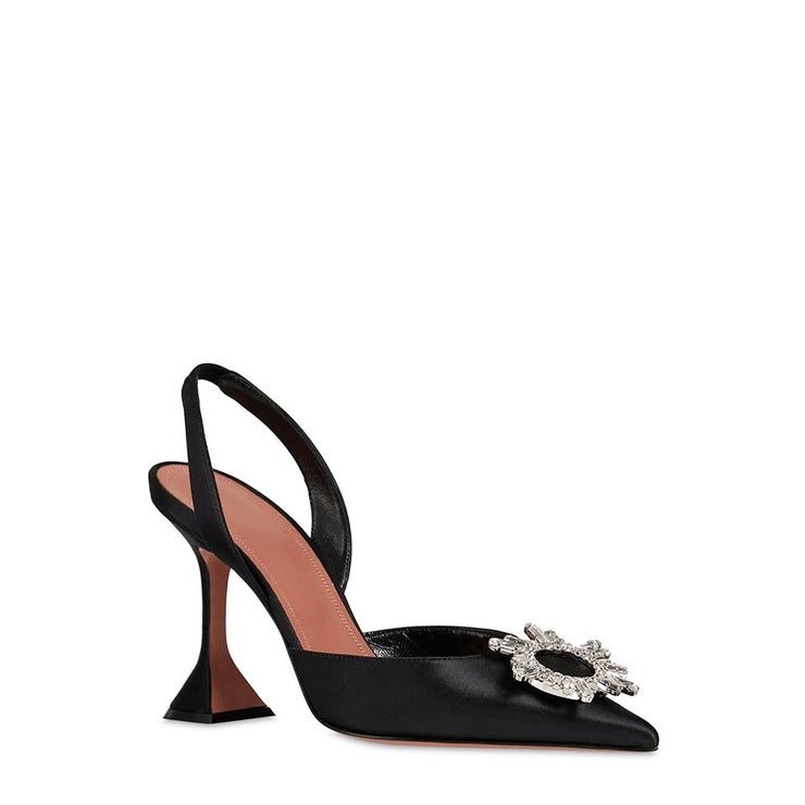 Baotou Dew Heel Sandalen mit Strass-Schnalle – Bild 4 | LuxeStyle