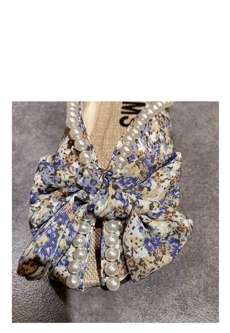 Baotou Schleifen-Sandalen mit Perlen – Bild 3 | LuxeStyle