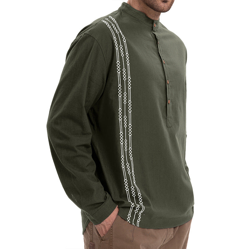 Männer Shirt mit Druck, lange Ärmel – Bild 6 | LuxeStyle