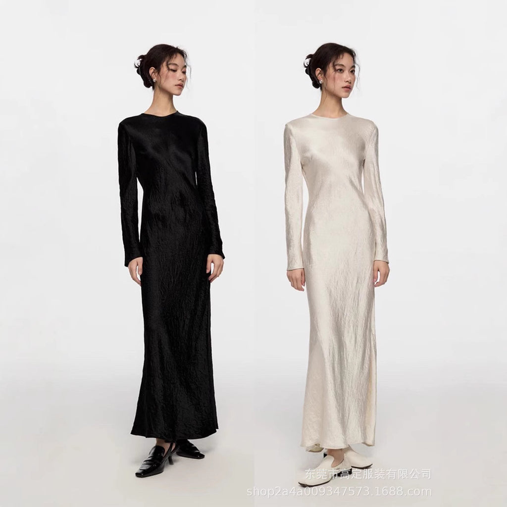 Elegantes Langarm-Kleid im französischen Stil – Bild 3 | LuxeStyle