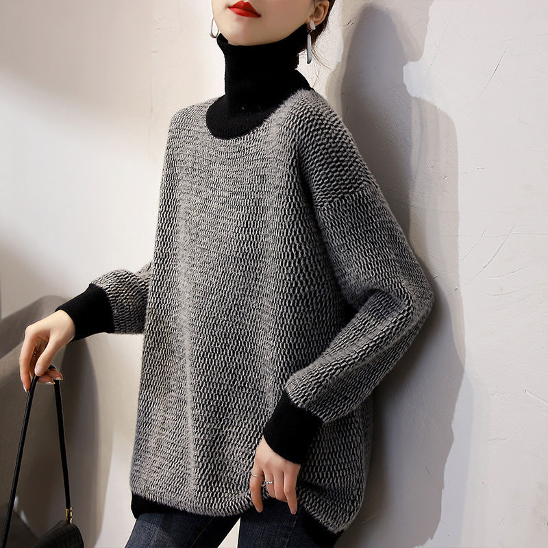 Rollkragenpullover im Oversize-Look