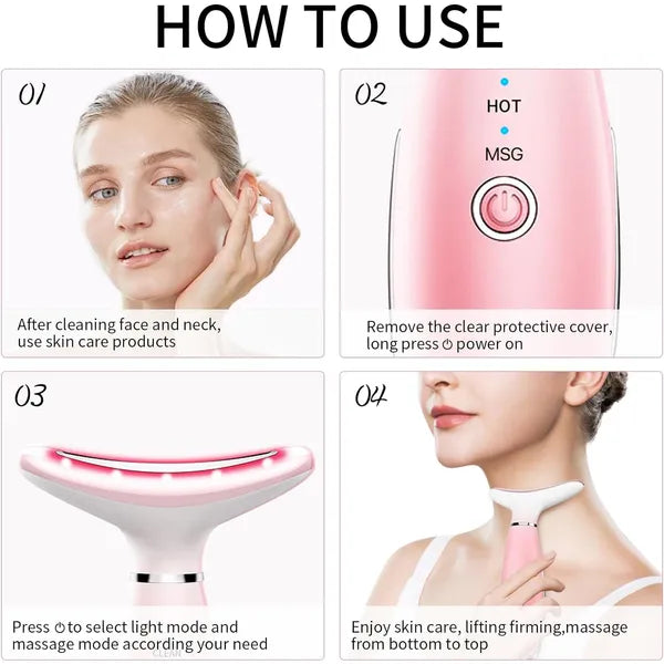 3-in-1 Hals- & Gesichtsmassagegerät mit Vibration