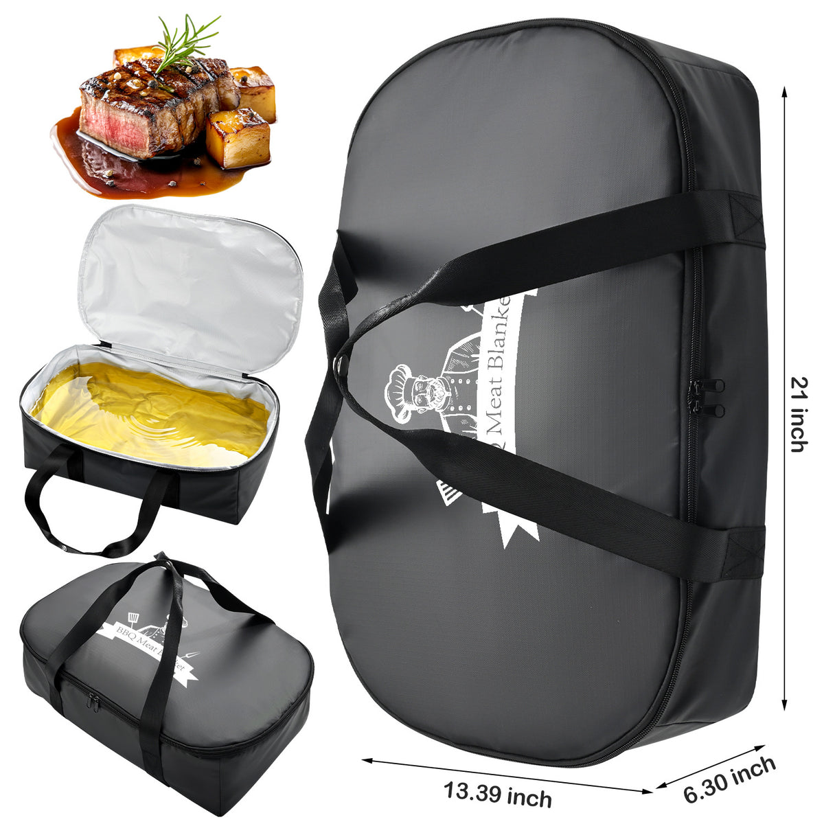 Tyvek Grillthermo-Tasche 23" (braun) – Bild 4 | LuxeStyle