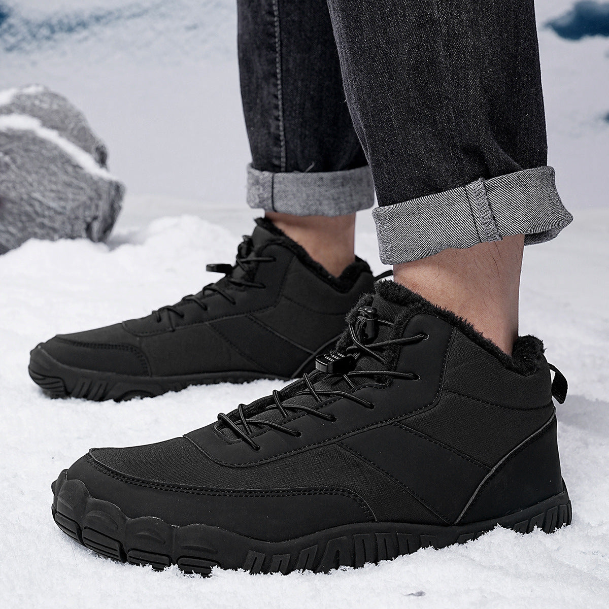 Outdoor Herrenschuh 5-Zehen, Baumwoll-Polster, Gummisohle – Bild 6 | LuxeStyle