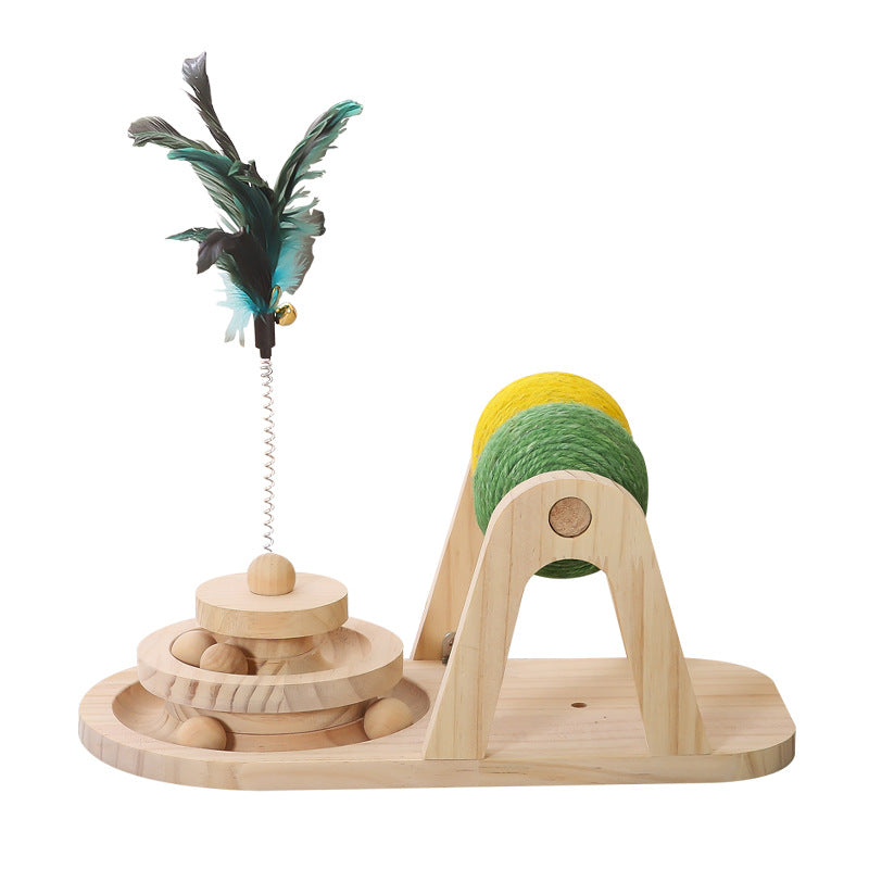 Kreatives Massivholz Sisal Katzen-Spielzeug – Bild 2 | LuxeStyle