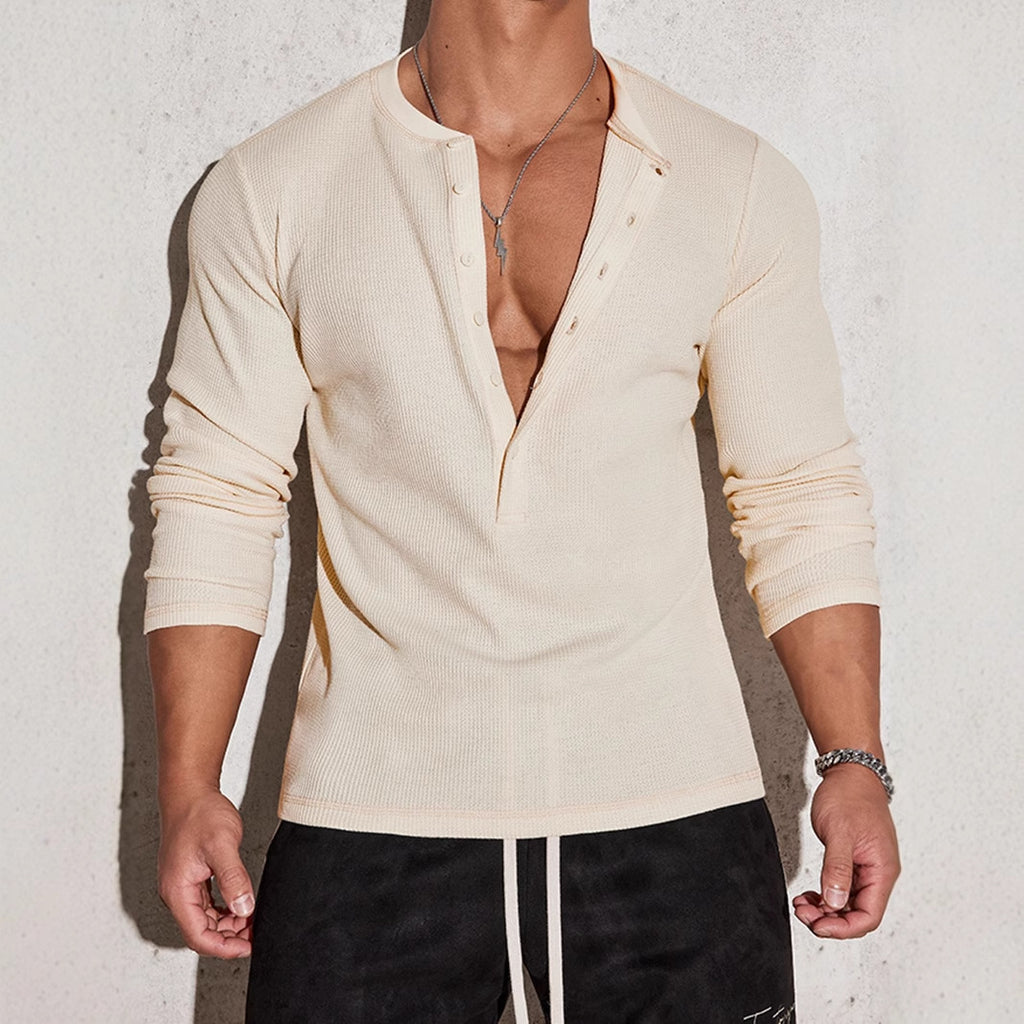 Stehkragen-Langarmshirt mit Streifen – Bild 2 | LuxeStyle